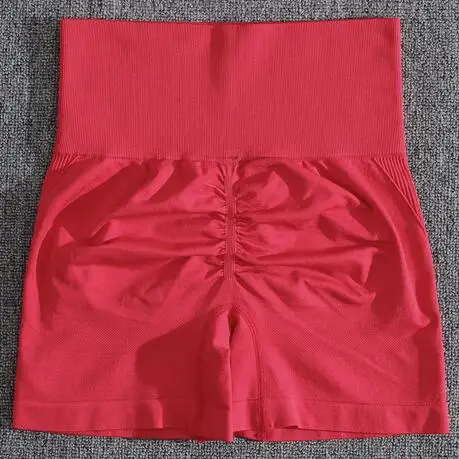 Conjunto Deportivo Efecto Push Up Sin Costuras rojo
