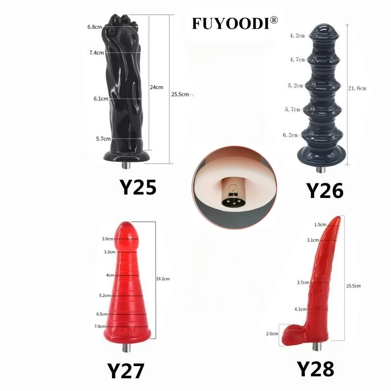 Sex Machine Attachments Dildos for Sex Machine with 3XLR Connector Extra long and extra thick vibrator for women sex toy