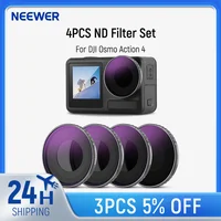 NEEWER ND Filter Set Compatible with DJI Osmo Action 4, 4 Pack ND8/PL ND16/PL ND32/PL ND64/PL ND/CPL Filters Kit Action Camera 1