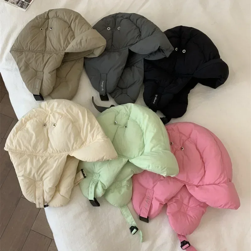 Korean Version Fashion Retro Ear Protection Hats winter hat,fashion hat,earflap hat For Women Men Winter Outdoor Caps Riding Skiing Warm Bomber Hats 후드워머