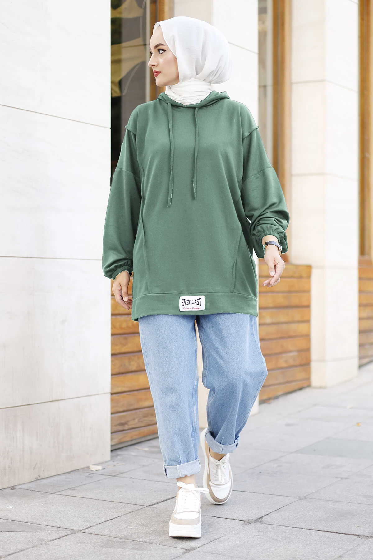 Everlast túnica deportiva de armalí para mujer, Hijab musulmán, bufanda para la cabeza, menta, invierno, Otoño, 2021|Ropa islámica| - AliExpress