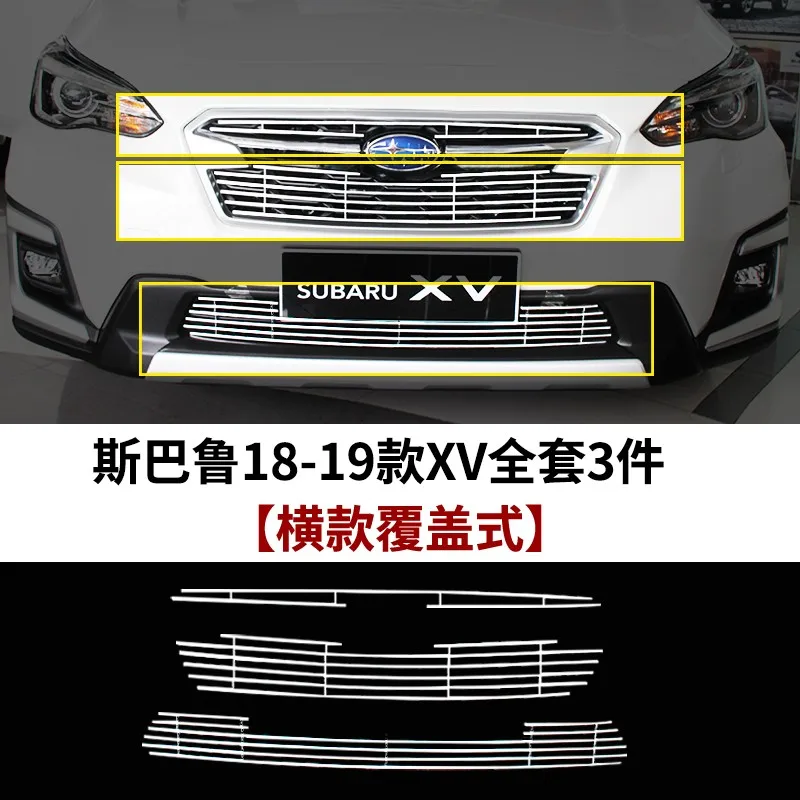 

Car Accessories For Subaru XV 2018 2019 High quality Metal Front Grille Around Trim Racing Grills Trim Car styling