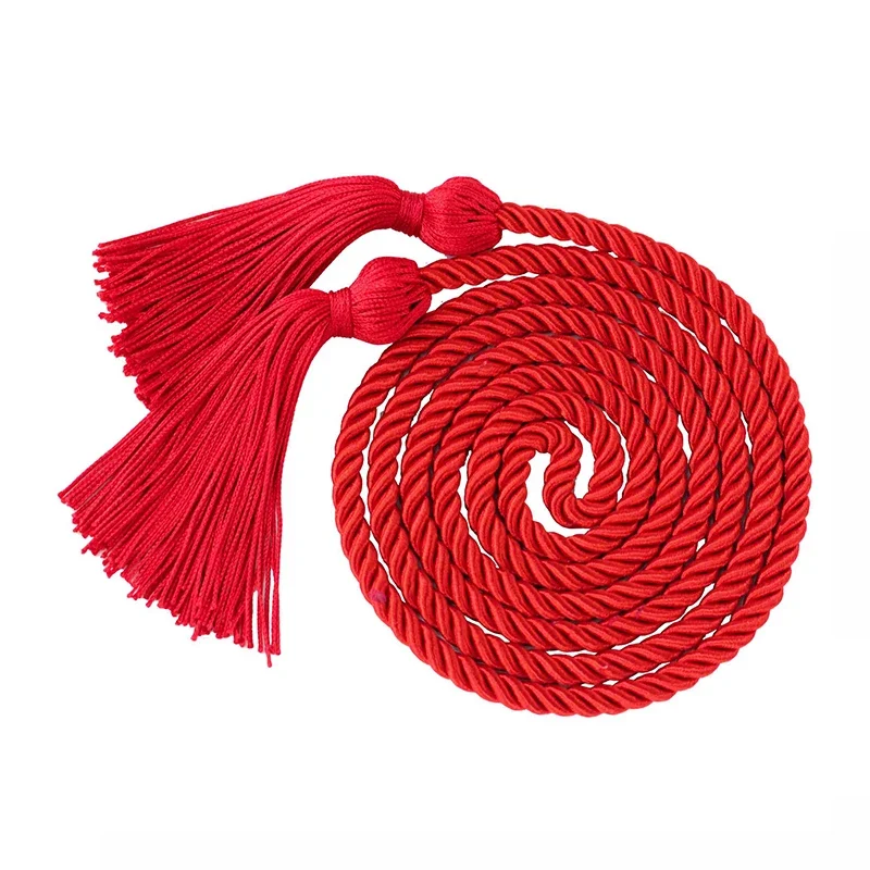 Graduation Honor Cords with Tassels Polyester Yarn Cord for Bachelor Gown Graduation Students Drawstring Rope