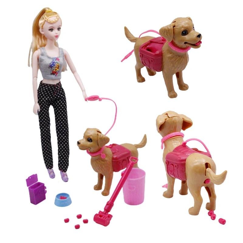Juego de cachorros de perro para muñeca Barbie, se puede comer hueso y caca,  accesorios para muñecas, Mini artículos, juguetes educativos para niños de  3 años en adelante _ - AliExpress Mobile