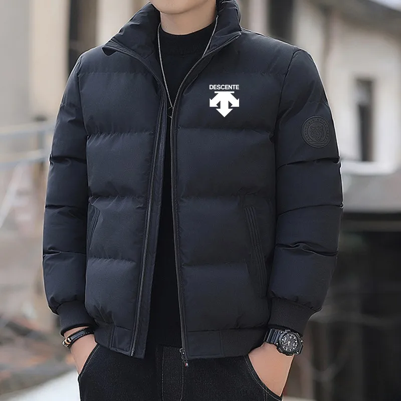 Veste matelassée homme logo tête de tigre 2026 - Parker court et épais pour pêche hivernale fashion