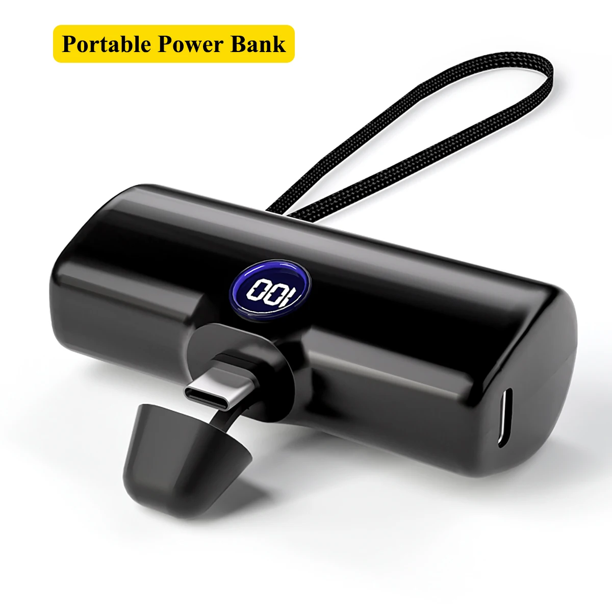 Batteria Di Ricambio Power Bank Per Iphone 15 14 13 12 Samsung Xiaomi Built-In Type C Lightning Plug Mini Caricabatterie Portatile A Ricarica Rapida