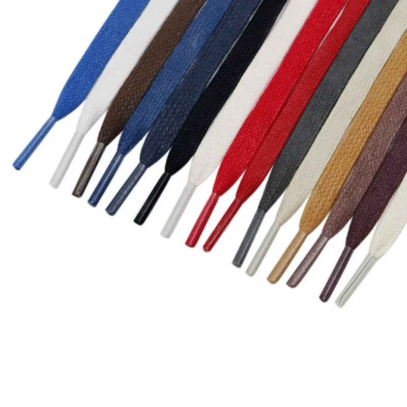 Black Shoelaces Long Flat Shoelaces Slim Flat Shoelaces Waxed Shoelaces, Hiking Boot Laces, Flat Shoe Laces One Pair