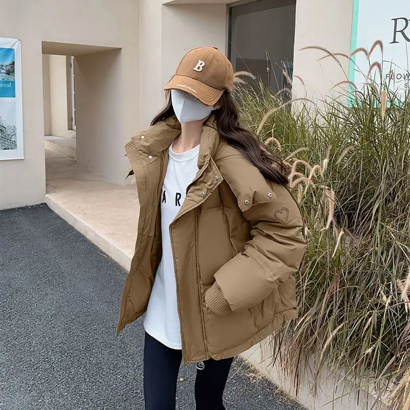 

Women's Top Down Cotton Jacket Korean Version Loose Winter Cotton Jacket Short And Thickened Bread Jacket Student Cotton Jacket