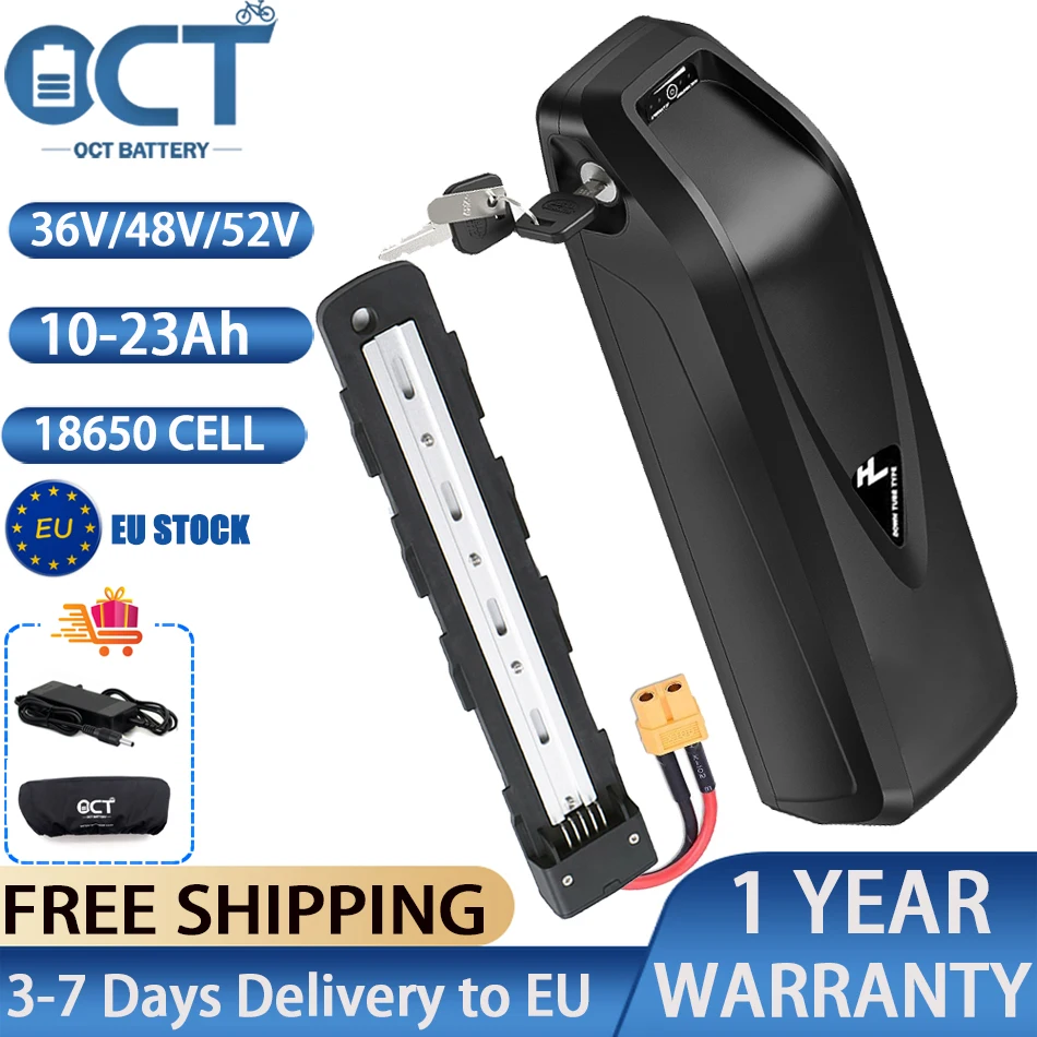 Electric Bike Downtube Batteries 52v Ebike Battery Hailong 48v 19