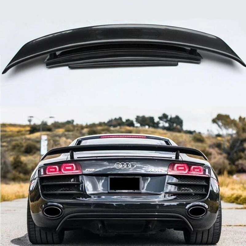 

Real Carbon Fiber SPOILER For Audi R8 V8 V10 GT 2007 2008 2009 2010 2011 2012 2013 2014 2015 REAR WING TRUNK LIP SPOILERS