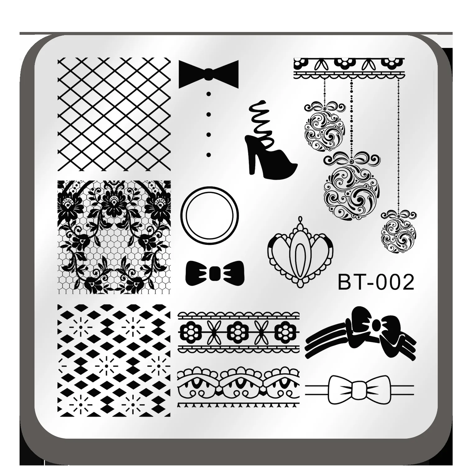 Description Picture 6 of itemNail Stamping Plates Animals Line Pictures Nail Art Plate Stamp Templates Flowers Marble Leaves DIY Nail Plate Stencils Printing