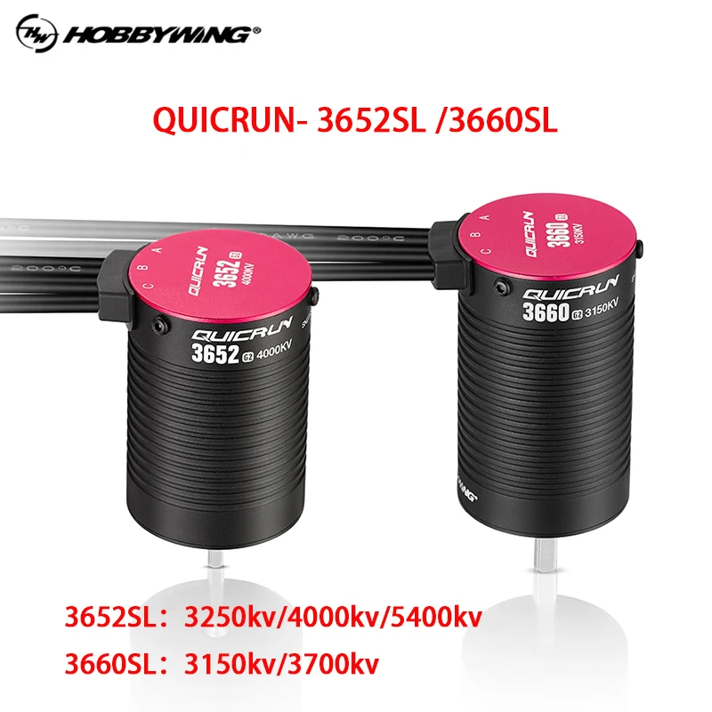 Brushless Waterproof Motor Suitable For 1/10 RC Car HobbyWing QuicRun 3652/3660 SL G2