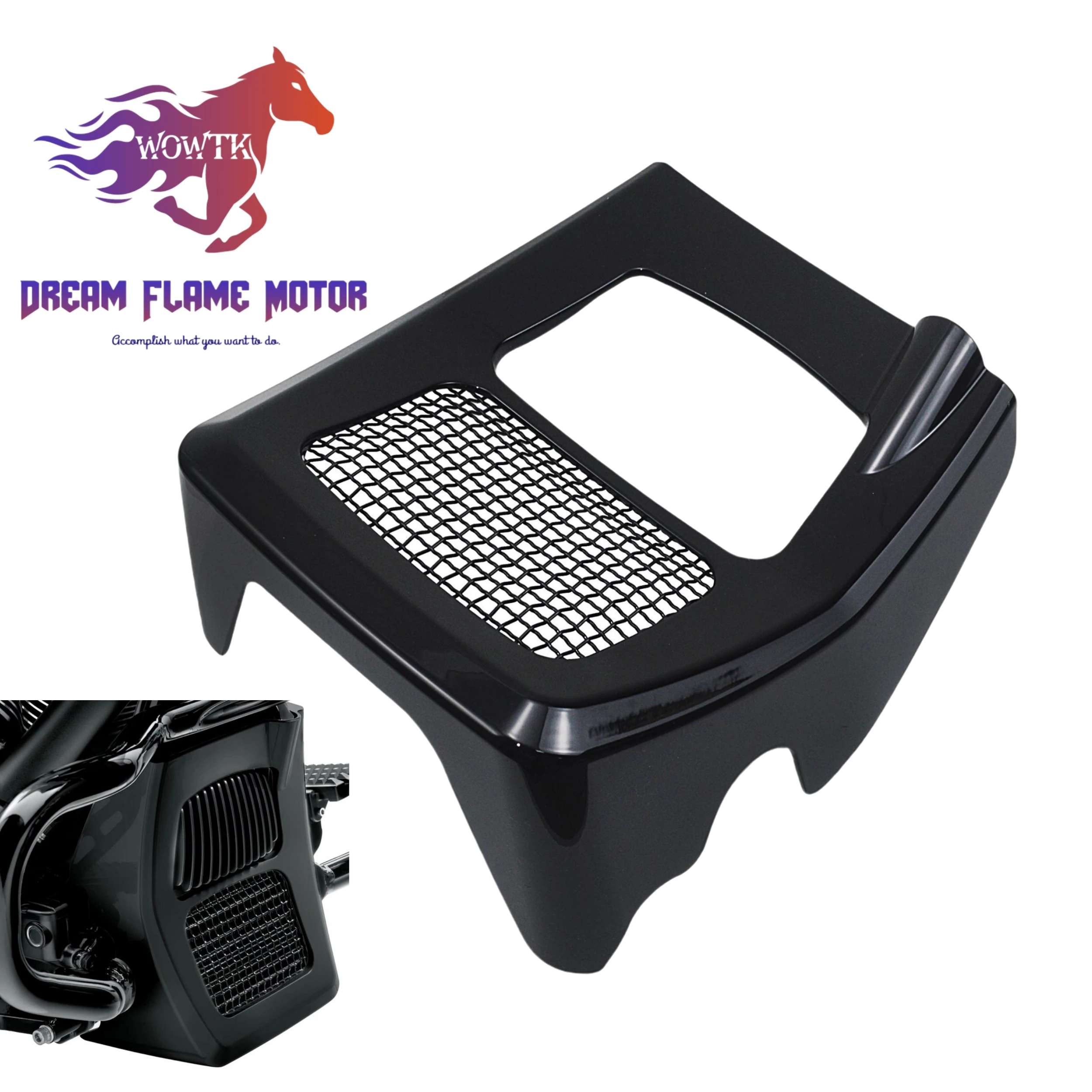 Fairing Front Spoilers Radiator Chin Cover For Harley Touring Road King Street Glide Road Glide And Electra Glide Standard Models 2017 2022