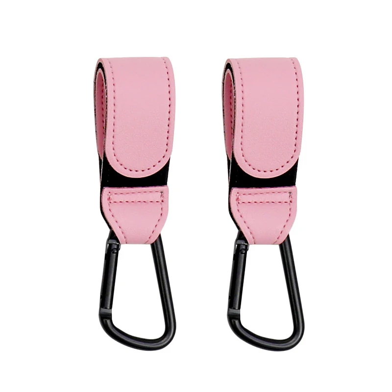 Premium Leather Stroller Hooks - Elegant Organizer & Diaper Bag Holders