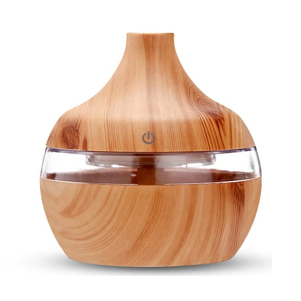 300mL USB Air Humidifier Wood Grain Aroma Essential Oil Diffuser for Home Desktop Mist Maker Small Air Conditioning