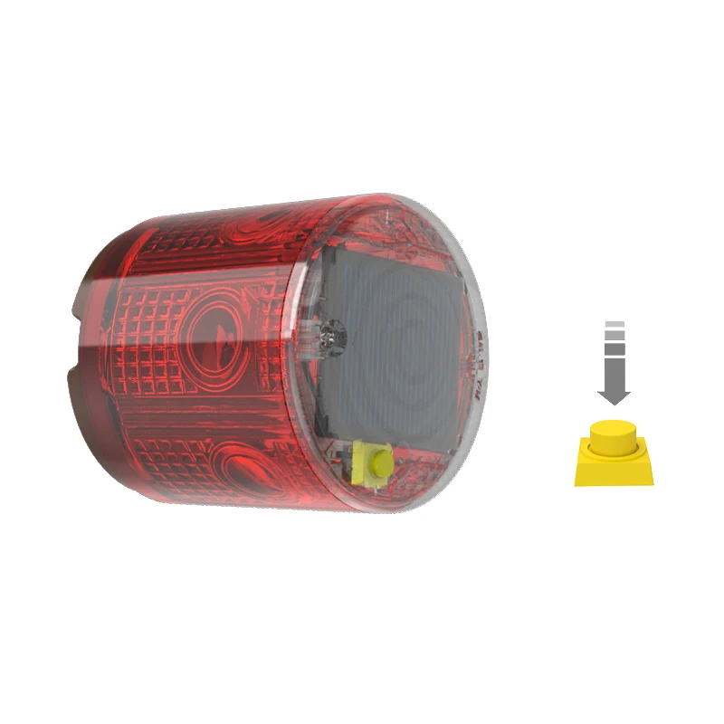 Rain-Proof Solar Powered Warning Safety Signal Emergency Traffic Alarm Lamp Light With Switch
