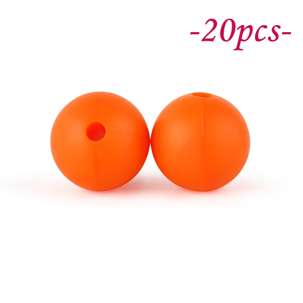 Vibrant Silicone Beads Set for DIY Jewelry & Crafting – 20-Piece Collection