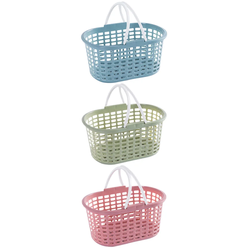 

Storage Tote Basket Toiletry Bag Handle Dorm Organizers Portable Organizer Handles Plastic Baskets Bin Shelf College
