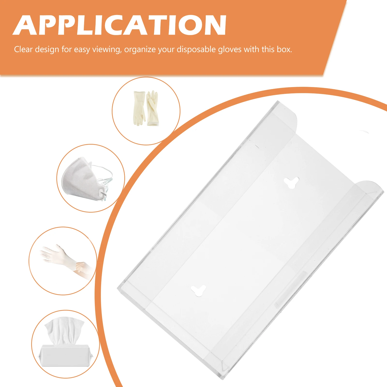 Transparent Acrylic Glove Box Disposable Gloves ganizer Clear Storage Case Kitchen Tissue Boxes Wall Mounted Gloves Dispenser 6