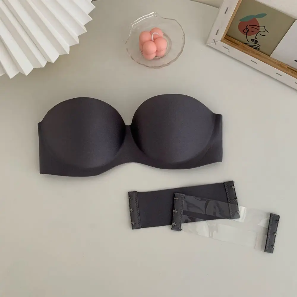 Sag Push-up Half Cup With Extension Belt Tube Top Beauty Back Women Bras Without Straps Bralette Chest Wrap Sexy Strapless Bra