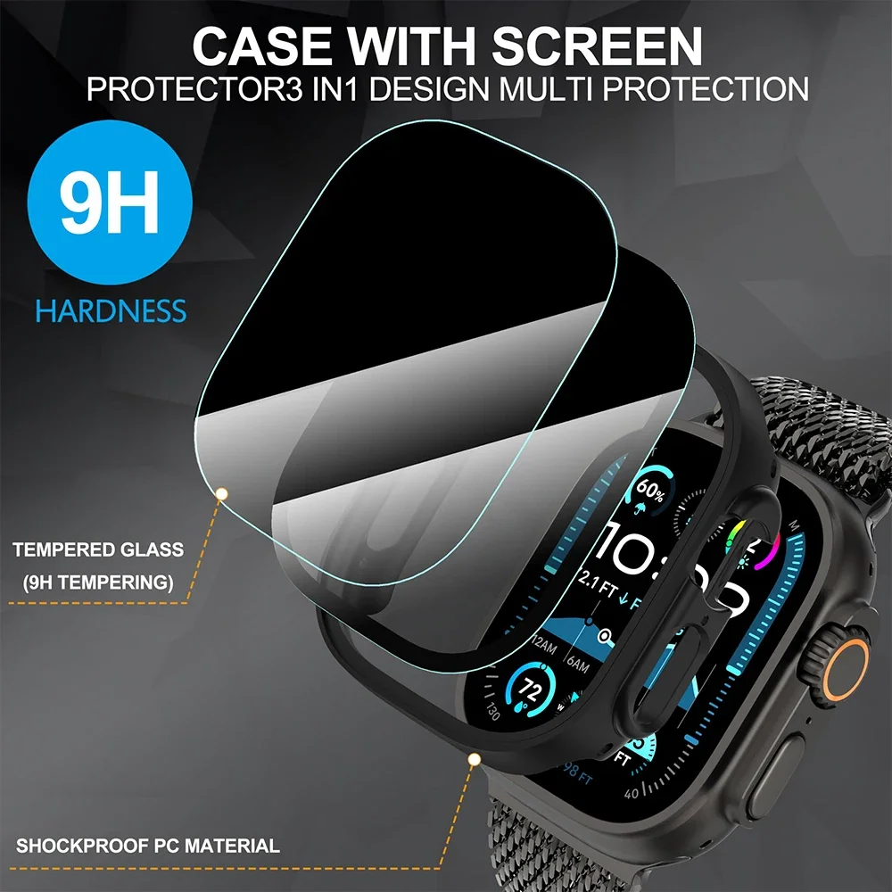 Enhanced Privacy Glass Case with Silicone Strap