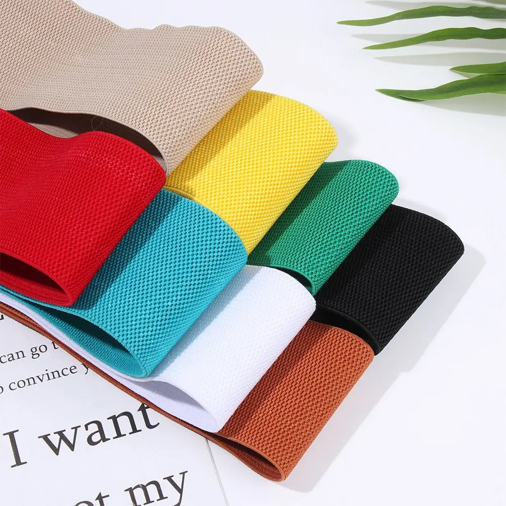Fashion Stretch Casual Dress Cummerbands Wide Elastic Belt Metal Buckle Waistband Waist Band
