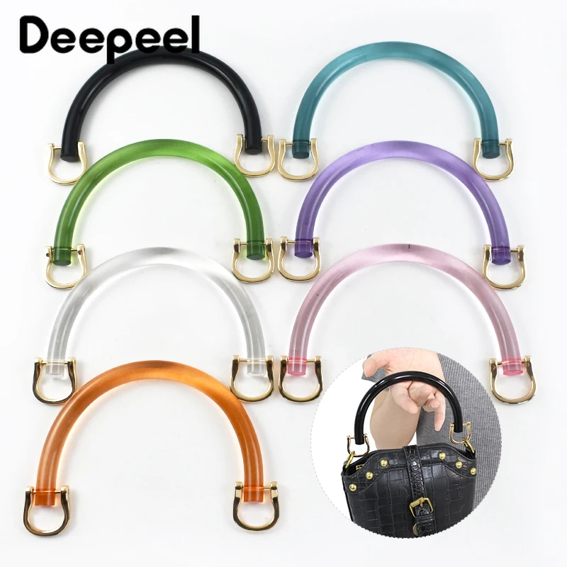 YAXIDAEVER 4 Piezas Asas Para Bolsos De Madera,Mano Asas De Bolsos Para Reemplazo De Manija De Bolso Accesorios De Asas De Repuesto Para Bolsos De Mano Circular Mango Para Bolso