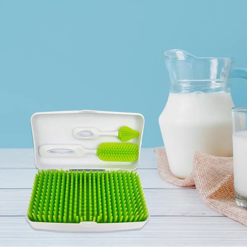 Baby Bottle Organizer For Countertop Silicone Safe Baby Bottle Organizer Detachable Space Saving Dryer With Storage Box For