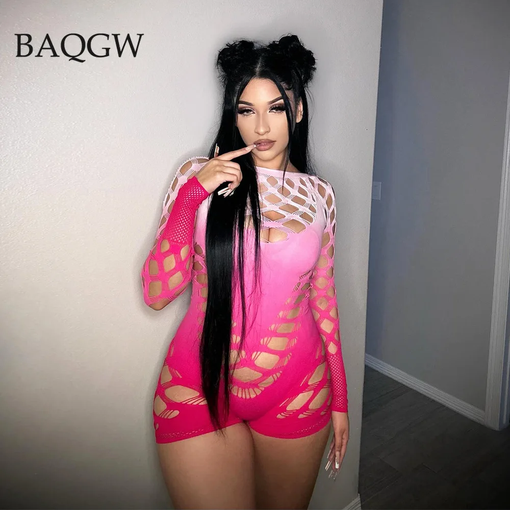 

Женский комбинезон с длинным рукавом, с градиентным переходом цветов