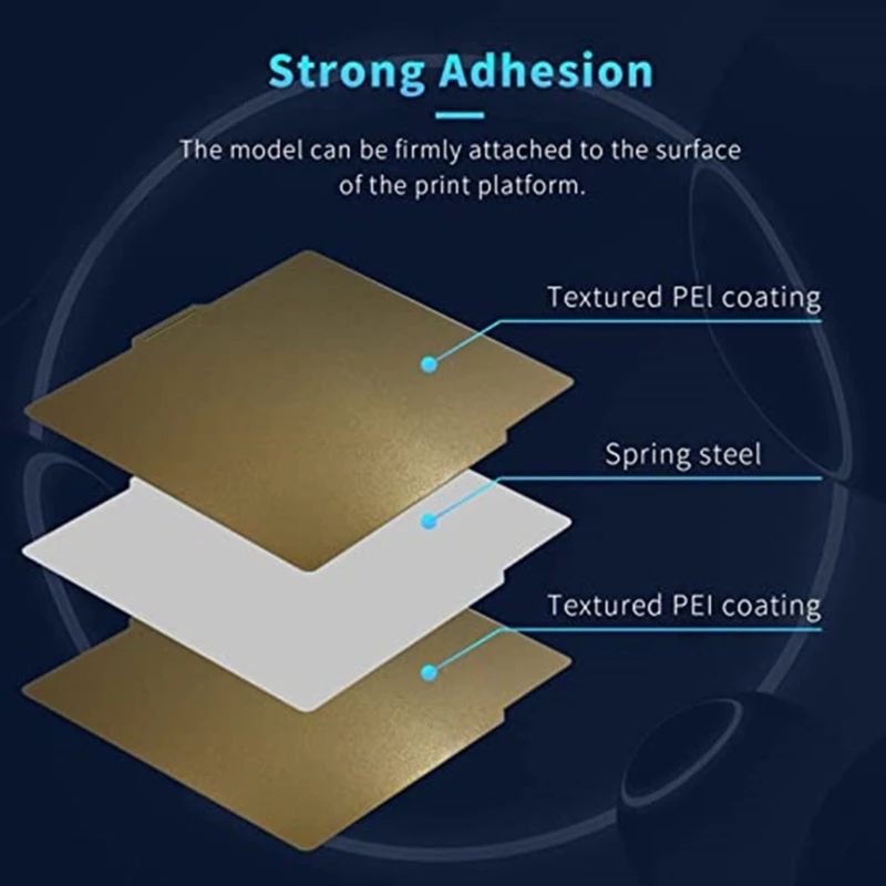 

for Lab X1 3D Printer Hot Bed Steel Plate - Double-Sided Textured PEI with Magnetic Base 260° Heat Resistant - 257x257mm 45BA