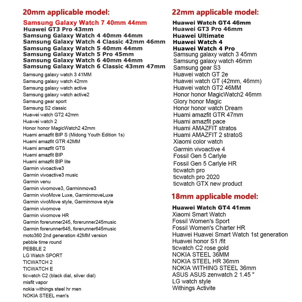 20 مللي متر 22 مللي متر النايلون الفرقة لساعة سامس...