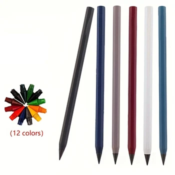 Set di 13 matite in metallo con punta sostituibile - Materiale metallico, non è necessario affilare, adatte per pittura e forniture per ufficio