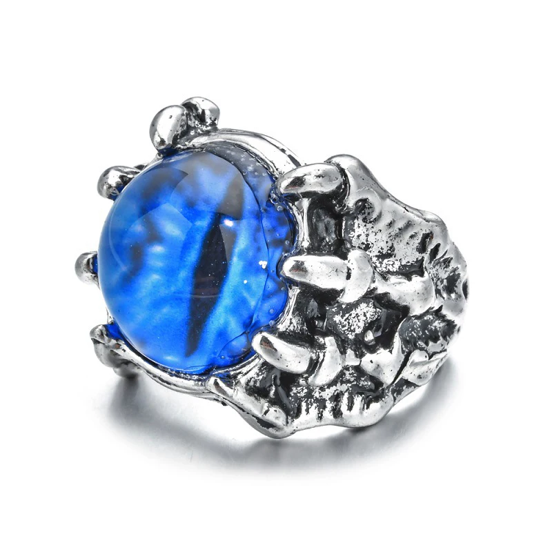 Salonfang  2023 New Retro Jewelry Rings Gothic Rings Unisex Punk Skull Rock Hip Hop Adjustable Gift Jewelry Evil Eye/Dragon Claw 5