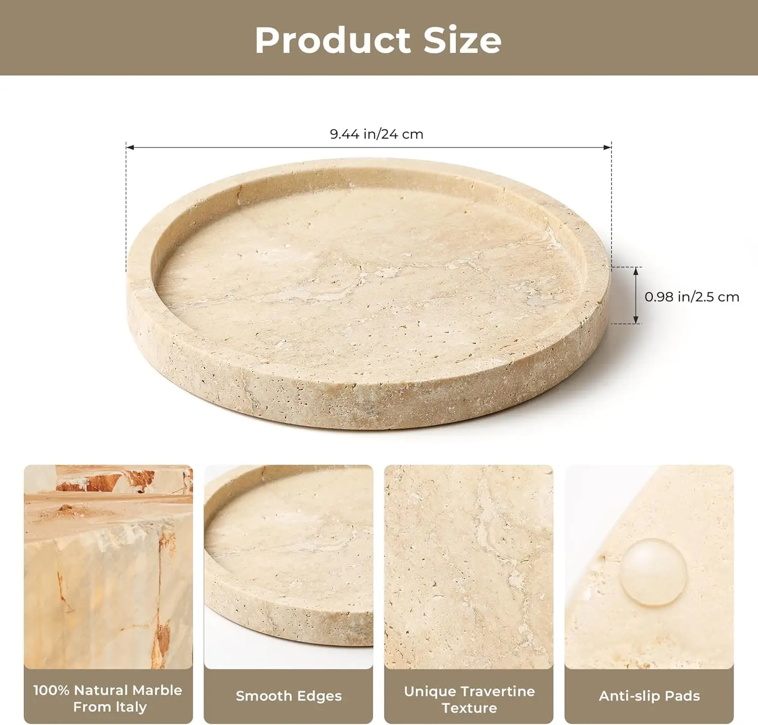 Natural Marble Vanity Tray image 3