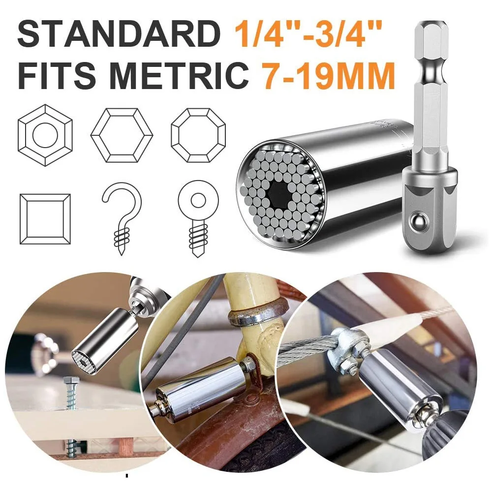 Universal Socket Wrench Set - Ratchet Tool for Efficient Mechanical Operation