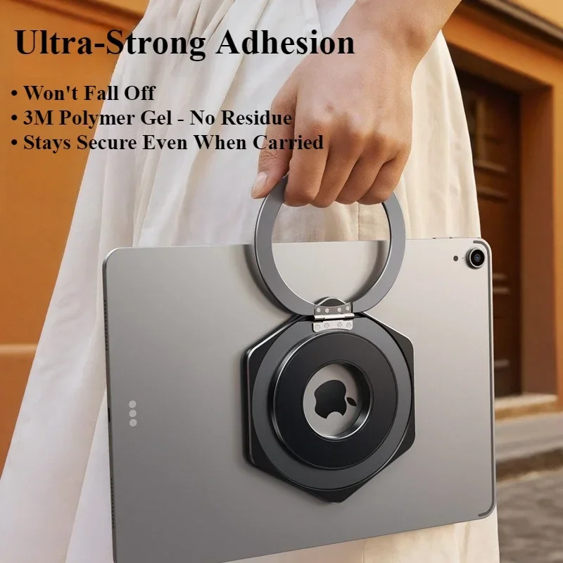 Eary Aluminum Alloy Magnetic Tablet Holder With 360° Rotate Kickstand Adhesive Mount Stand Small Bracket Universal for iPad Mini