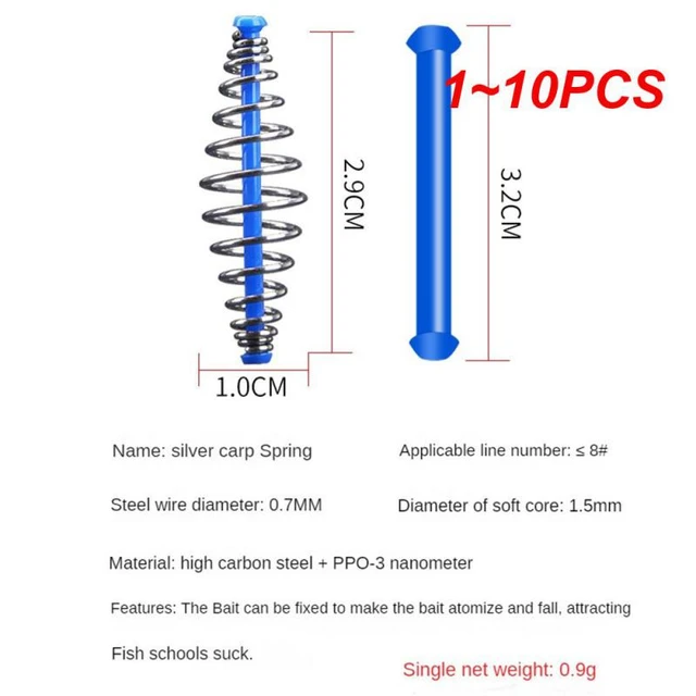 1~10PCS lot Bait Feeder Spring for Carp Fishing Fresh & Saltwater Fishing  Rig Bait Feeder Cages & Method Leader - AliExpress