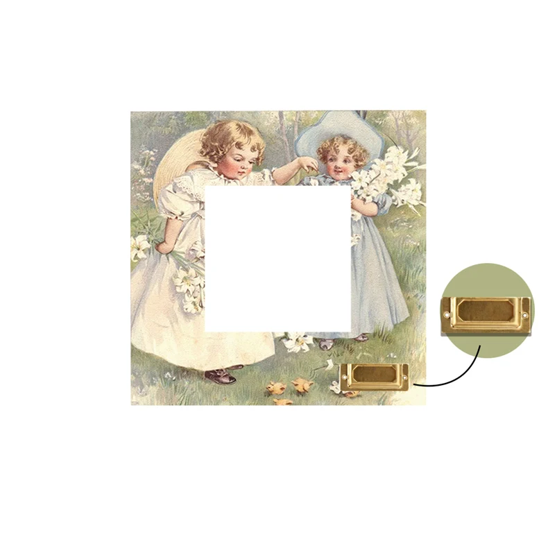 Wooden Switch Panel Sticker Retro Character Light Switch Cover Home Wall Outlet Socket Protection Board Room Decoration