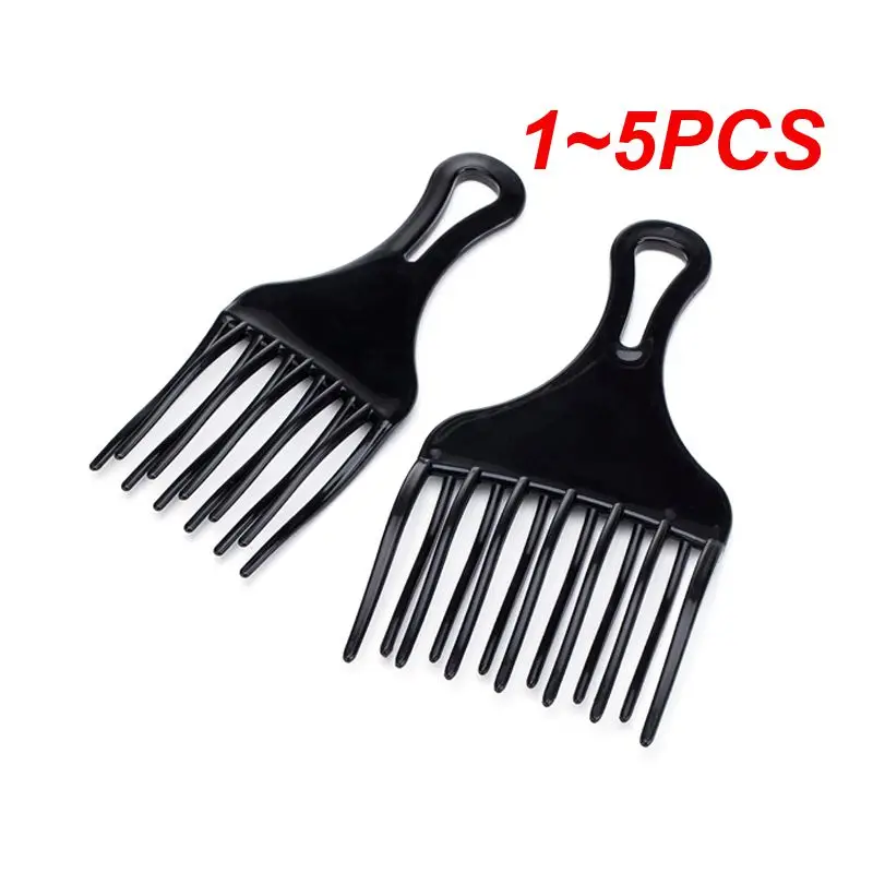 

1~5PCS High& Low Gear Comb Insert Afro Hair Pick Big Tooth Comb Hair Fork Plastic Curl Hair Brush Anti-static Hair Styling
