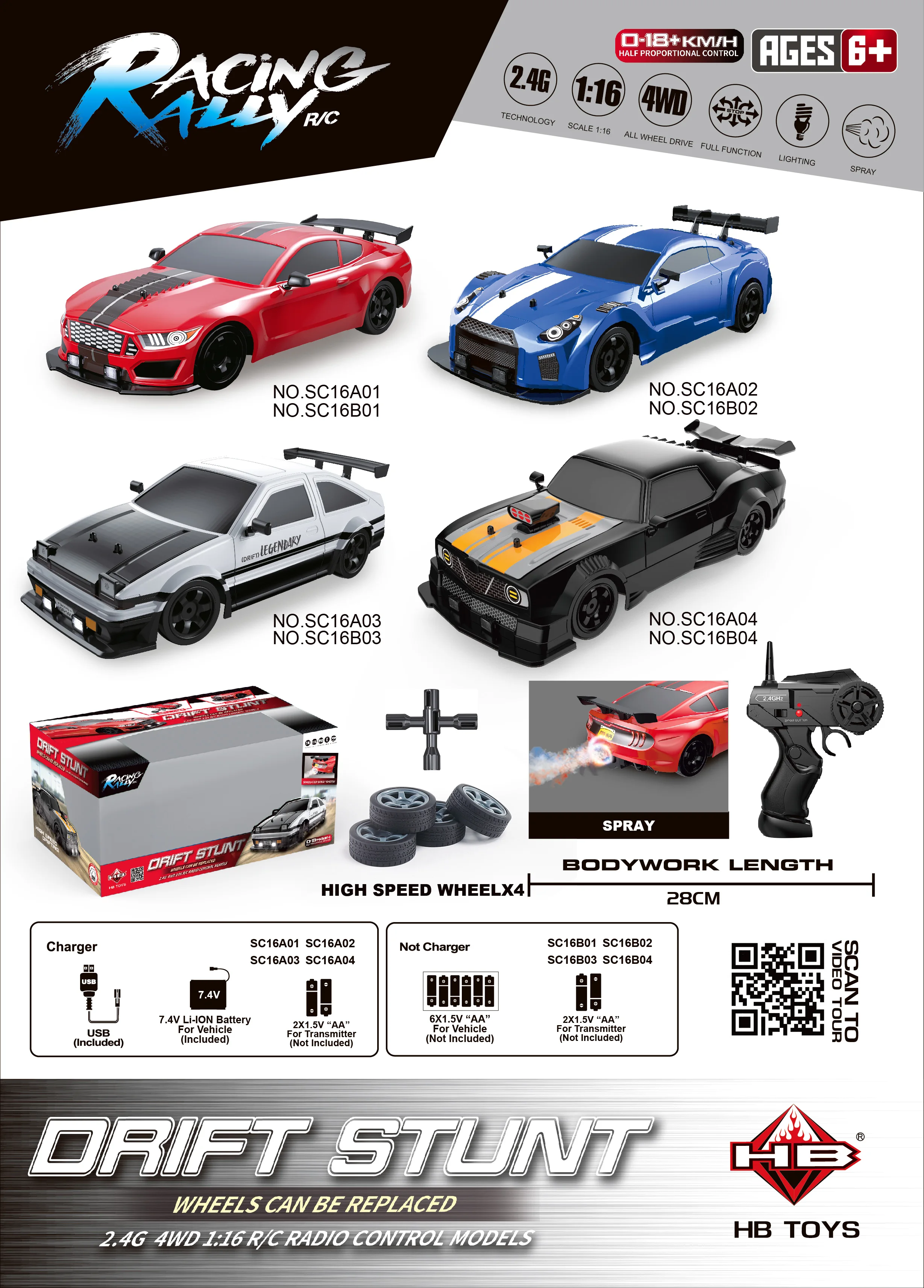 AE86 원격 제어 자동차 레이싱 차량 어린이를위한 장난감 1:16 4WD 2.4G 고속 GTR RC 전기 드리프트 자동차 어린이 장난감 선물