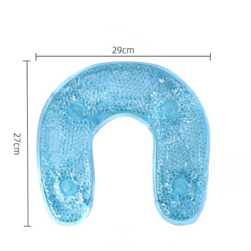 Cold and Hot Compress Gel Shawl Neck Scarf U-shaped Neck Cooling Wrap Ice Shoulder Protector Reusable Long Lasting for Sports 4