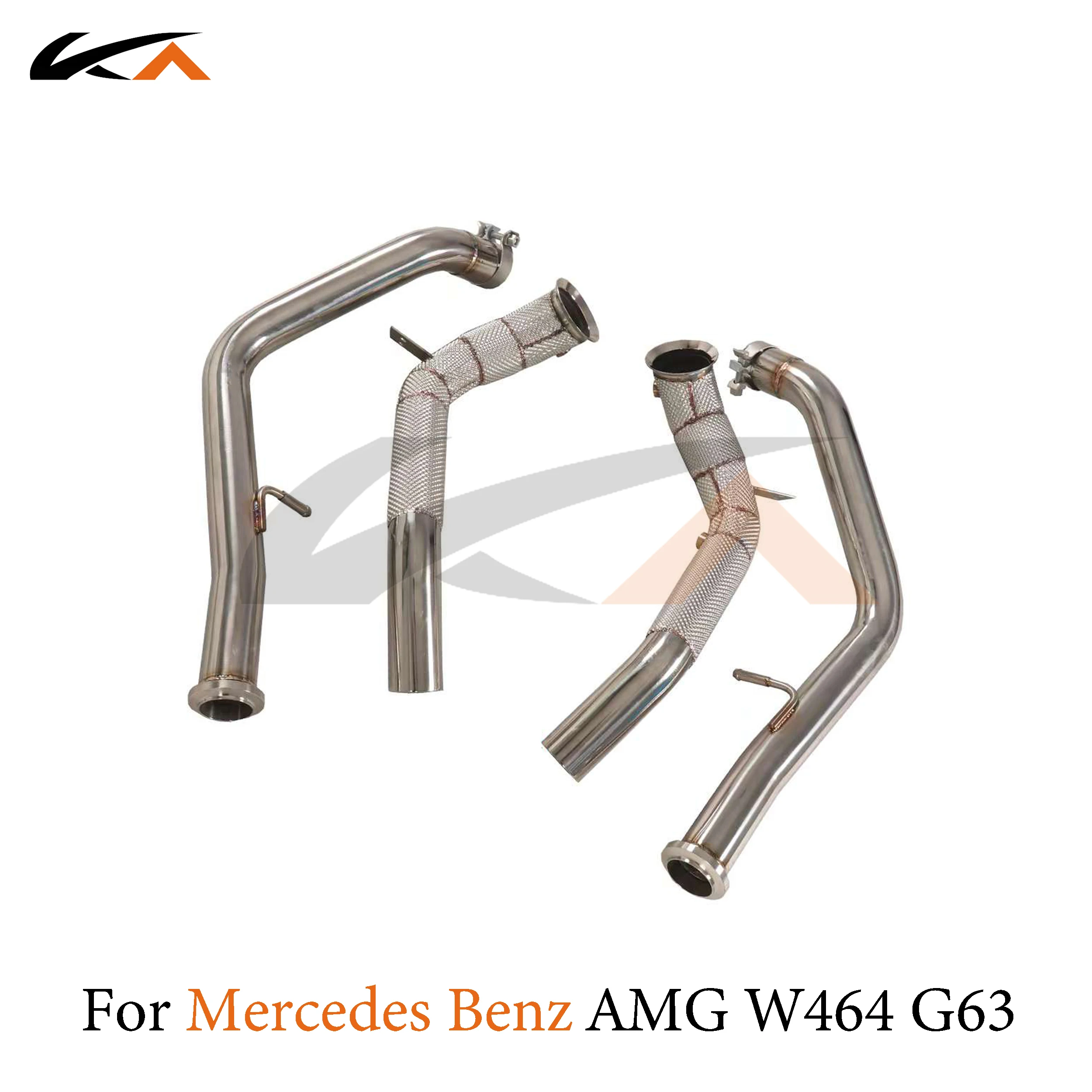 KA 튜닝 다운파이프 배기 스테인리스 스틸 헤더, 메르세데스 벤츠 AMG G63 W464 4.0T 성능 부품, 열 차폐 촉매