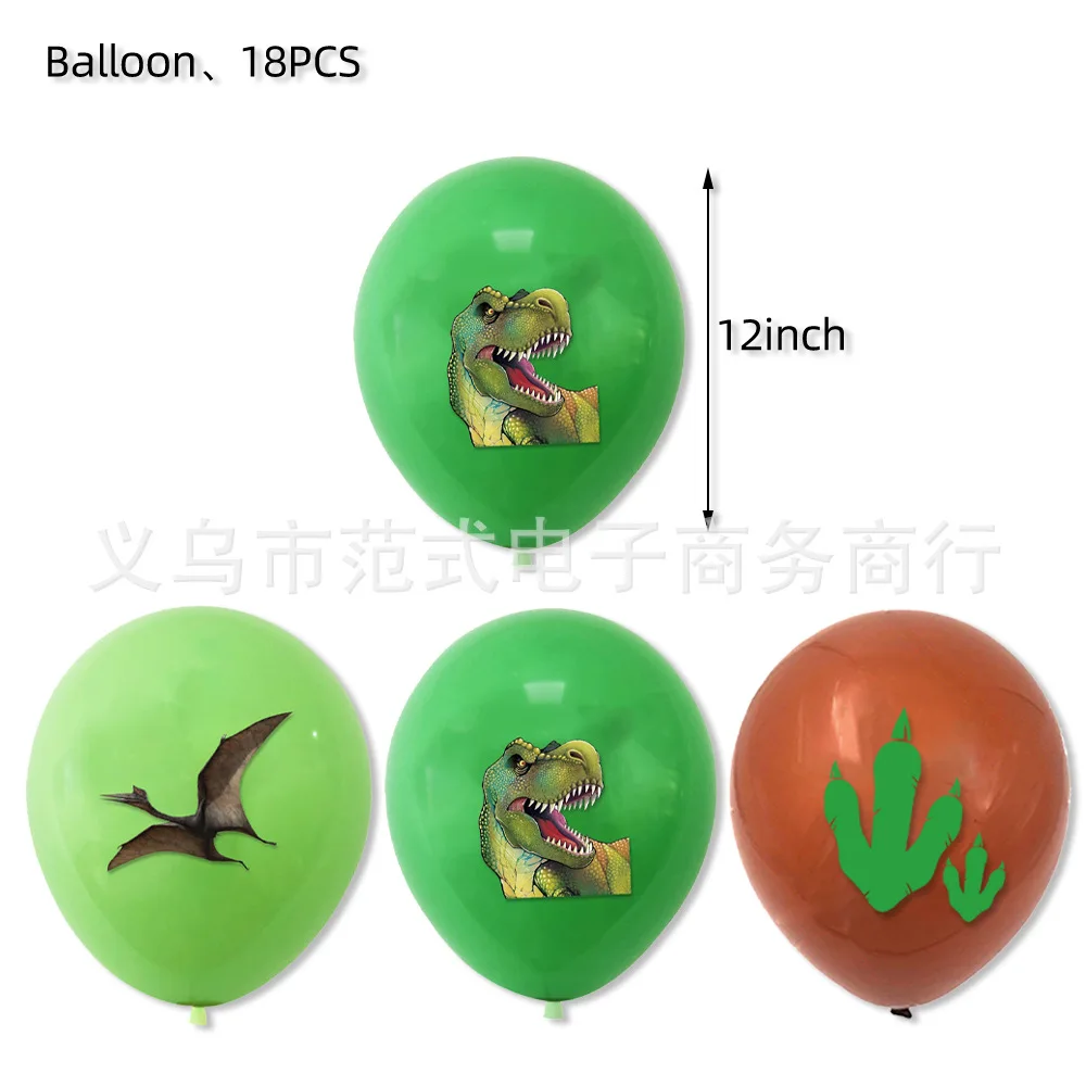 Jurassic Dinosaurier Geburtstagsparty Dekoration Tischgeschirr Becher Teller Servietten Zahlenballons Hintergrundbanner Geschenktüten Kinderparty-Artikel – Detail 35