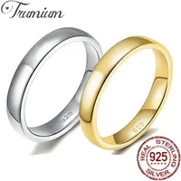 Trumium 2/ 4/6mm 925 Sterling Silver Ring High Polish Plain Dome Wedding Band Comfort Dropshiping 1