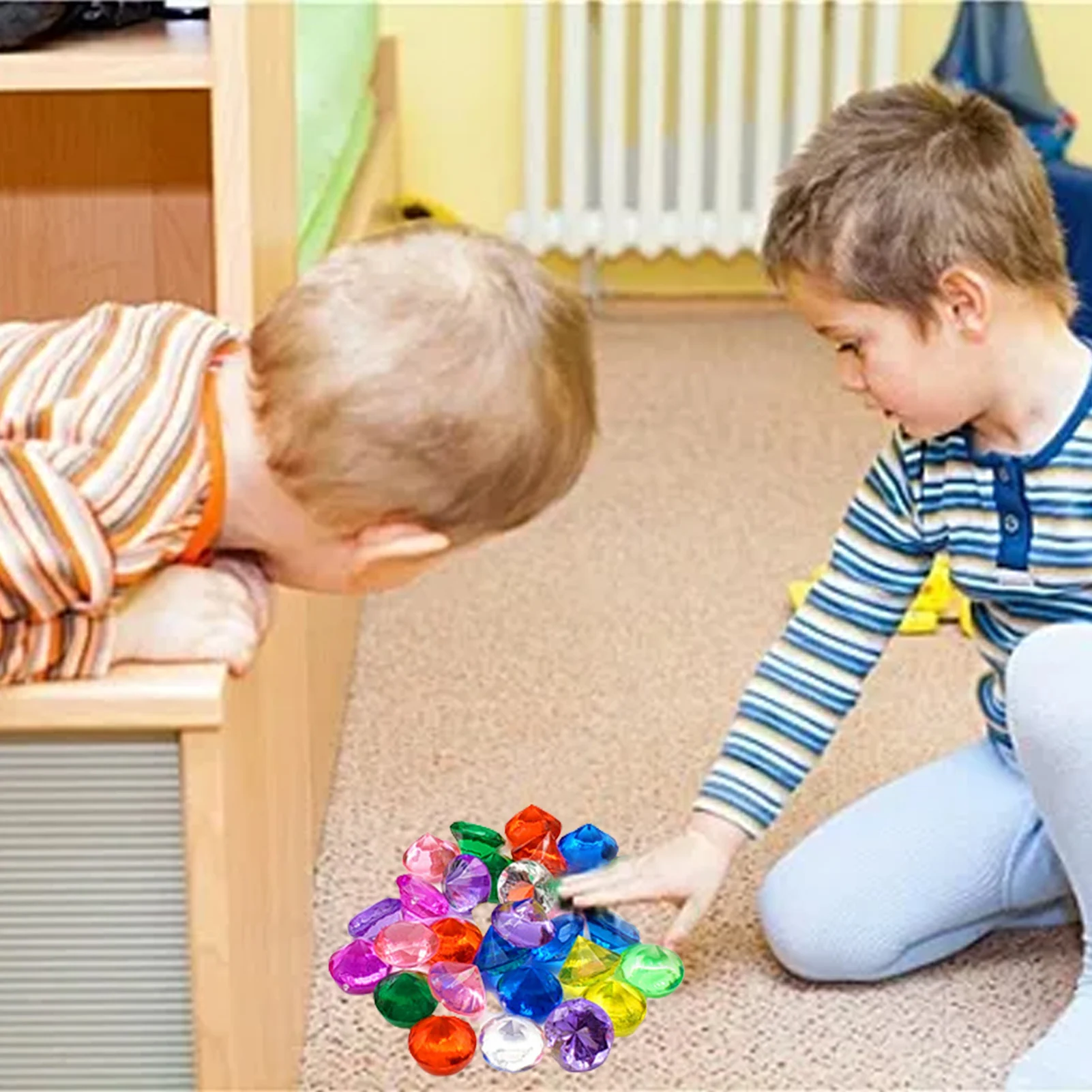 Kids Play House Toys Diamonds Set Pool Toys Summer Swimming Pool Diamonds Acrylic Gemstones Boy Girl Toys With Treasure Boxes 5