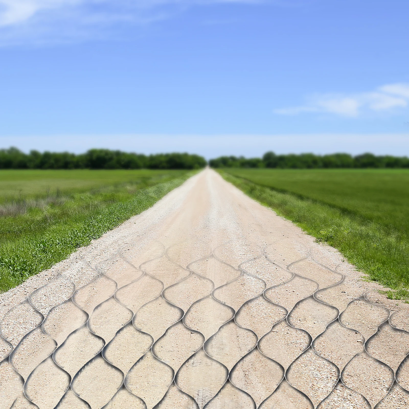 Geo Grid Gravel Grid 4" Thick, Ground for Gravel 9ft x 17ft High-Density HDPE Geo Cell, 1885 lbs per sq ft Load