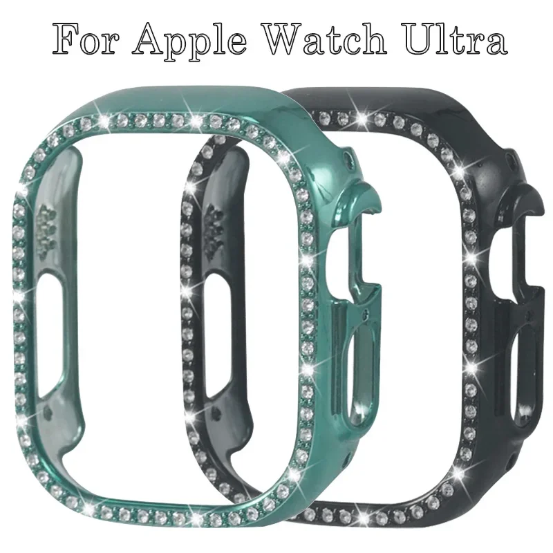 Custodia Protettiva Per Paraurti Diamantata Per Apple Watch Cover Pc Placcatura Shell Iwatch Series 8 Per Apple Watch Ultra 49Mm Accessori