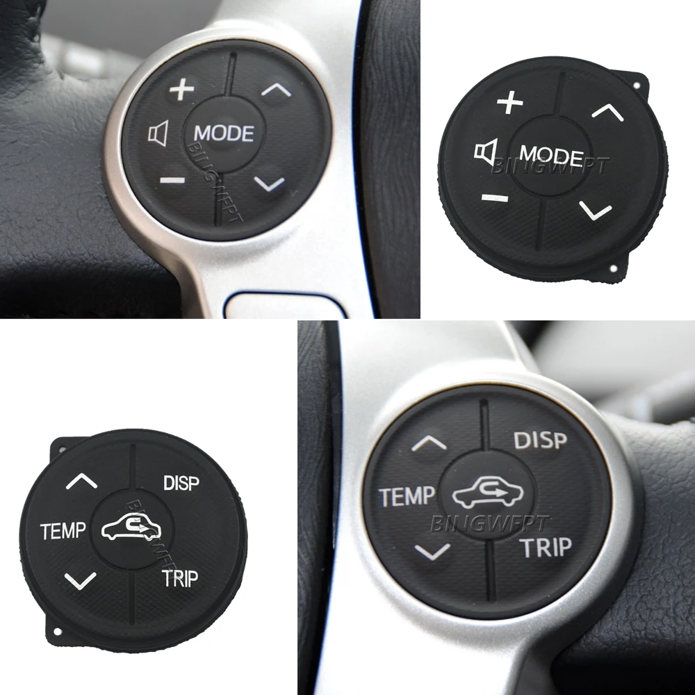 2PCS For Toyota Prius Prius C 2011-2015 Aqua 2012-2014 Button Multifunction Stee