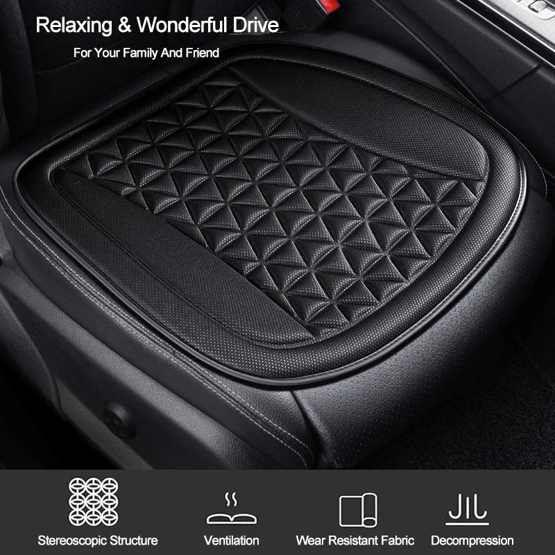SEAMETAL-Funda De Cuero PU Para Asiento De Coche, Protector De Asiento De Vehículo, Cojín