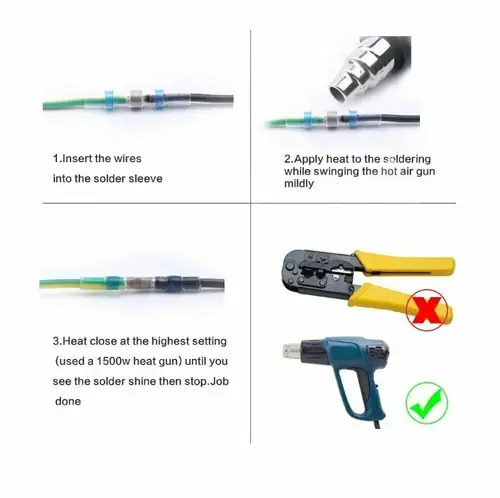 50~500Pcs Boxed Solder Seal Wire Connectors 3:1 Heat Shrink Insulated Electrical Wire Terminals Butt Splice Connector Waterproof - Image 2